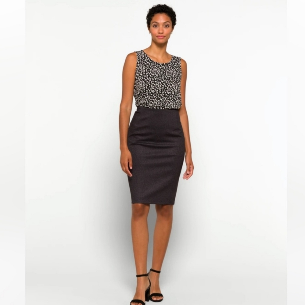Stitch | Liverpool- Bia Pencil Grey Knit Skirt